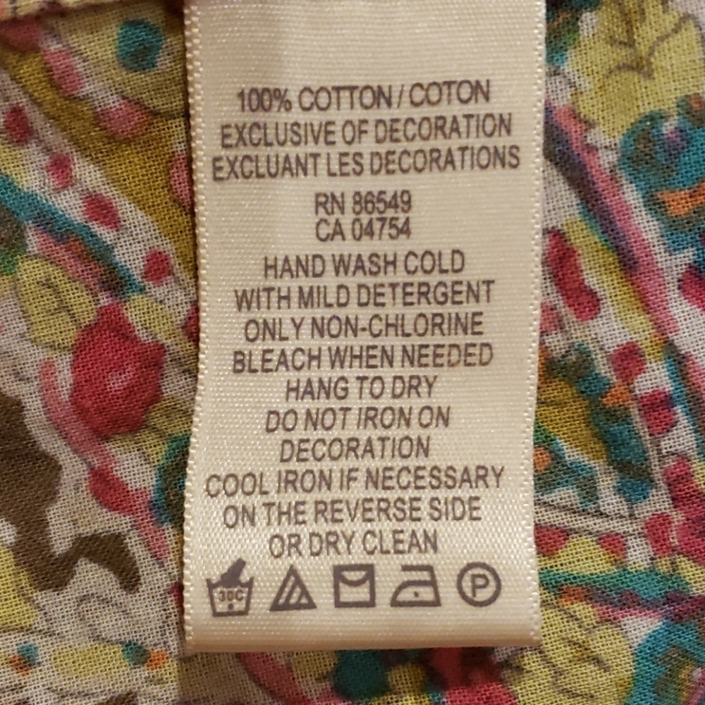 Tommy bahama cotton beaded lace floral top - Picture 6 of 7